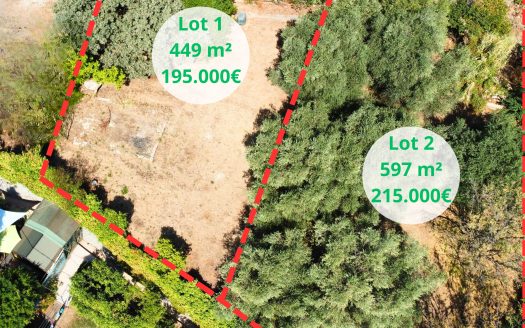 Cuers – Terrain à bâtir – Lot n°1 – 449 m² – Plein Sud